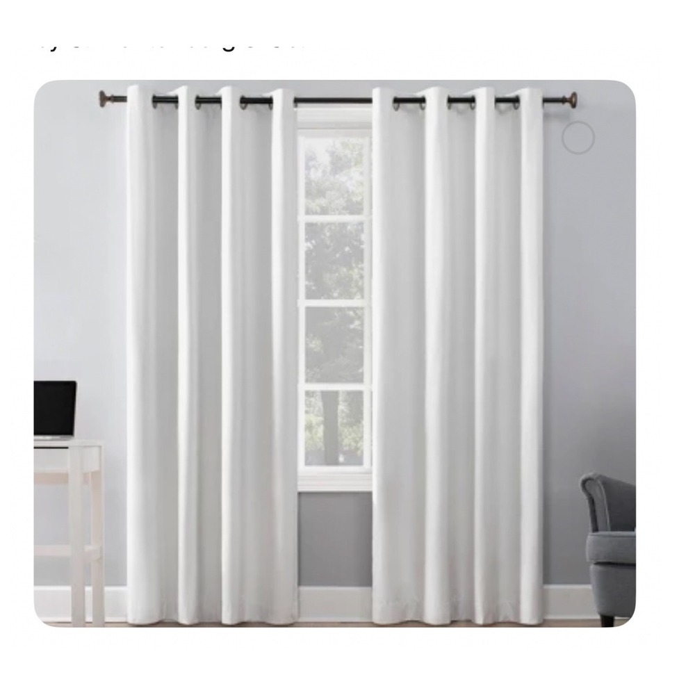 Sun Zero Blackout Curtain Panel 50x63 White Thermal Grommet Duran Energy Saving